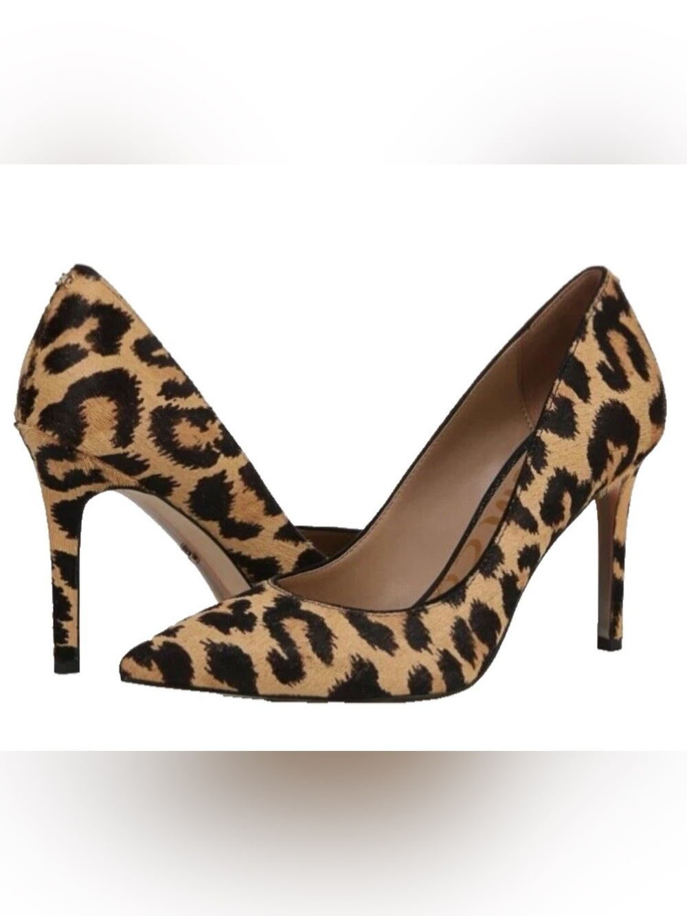 Sam Edelman Hazel Calf Hair Leopard Print Stiletto Pumps Size 7